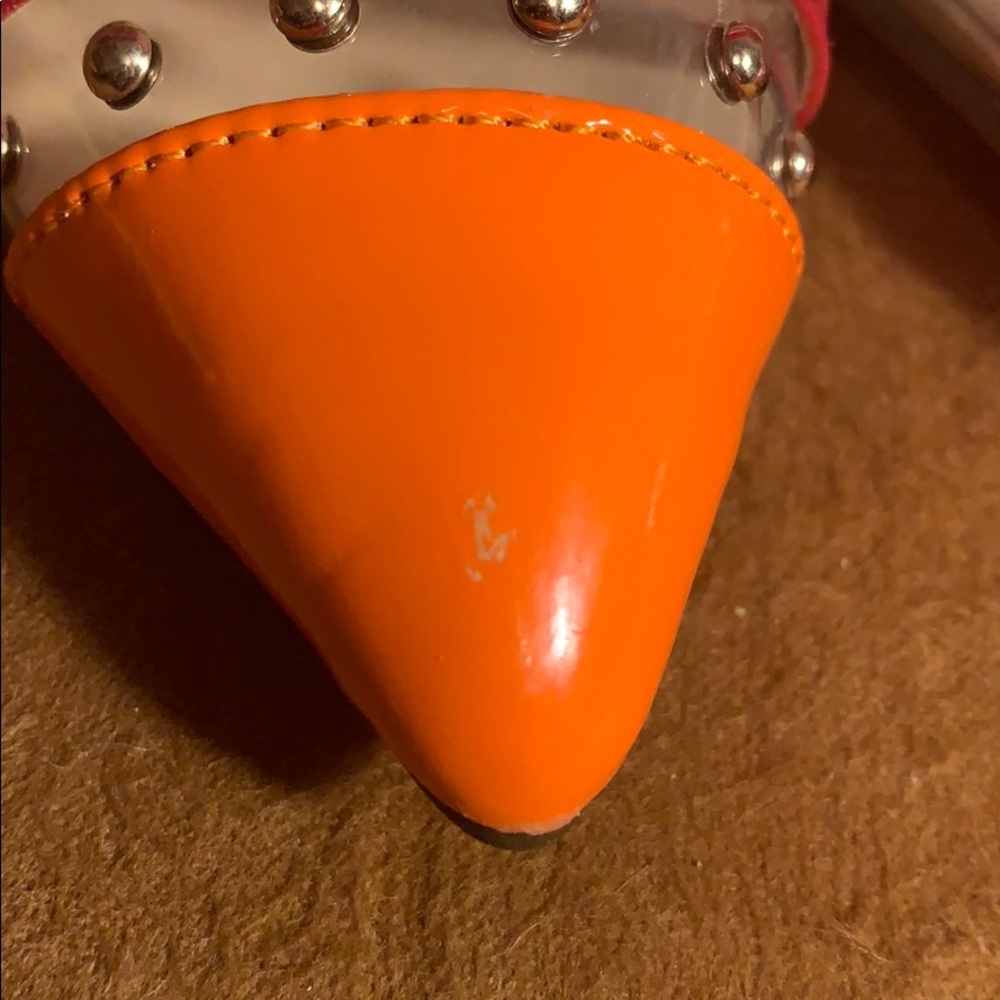 Rainbow Cat Pink / Orange See Through Heels - Picture 5 of 8